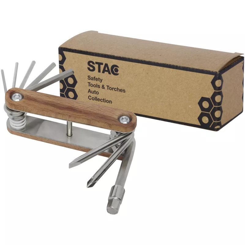 8-funkcyjne drewniane rowerowe narzędzie multi-tool Fixie - Drewno (10450971)