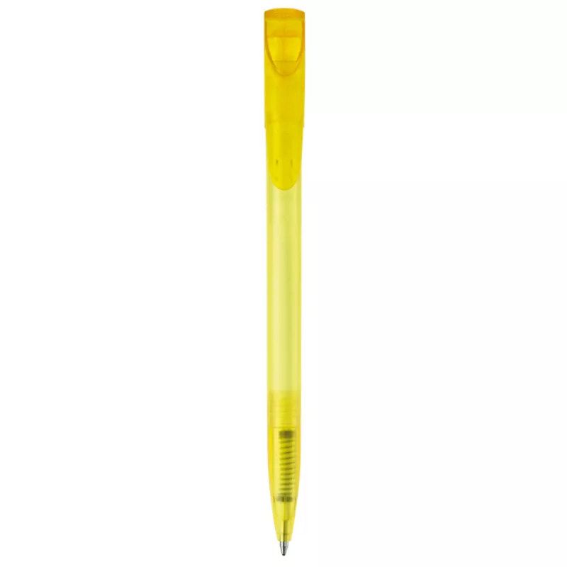 Długopis plastikowy Deniro Frosty - żółty  mrożony (LT87952-N5441)