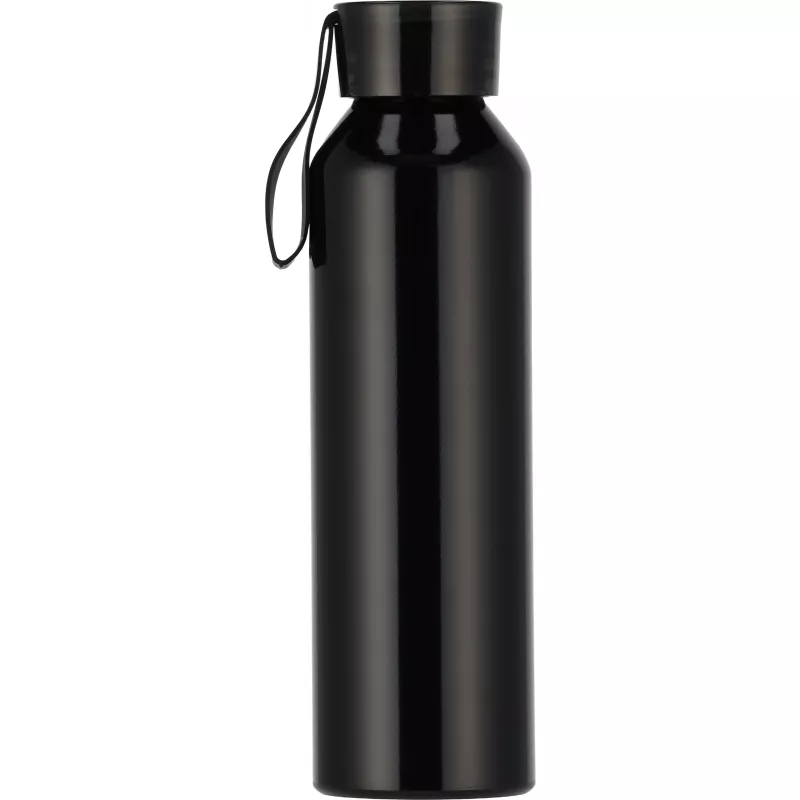 Butelka z aluminium z recyklingu CORK 600 ml - czarny (424703)