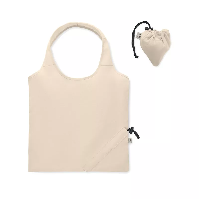 Torba składana z bawełny z recyklingu 140 g/m² CARRIE - Bezowy (MO2486-13)