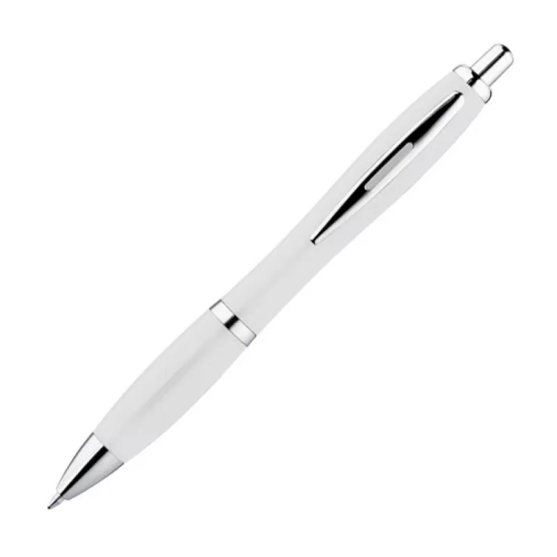 Plastikowy długopis reklamowy WLADIWOSTOCK (jednolity kolor) - biały (1167906)