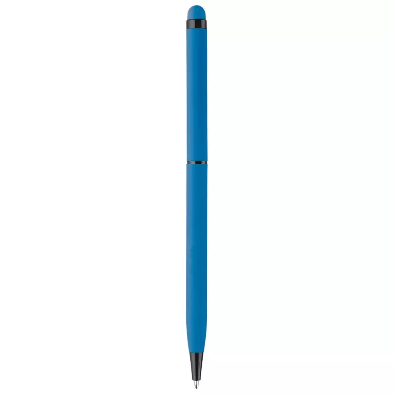 Długopis aluminiowy Stylus gumowany - niebieski (LT87761-N0011)
