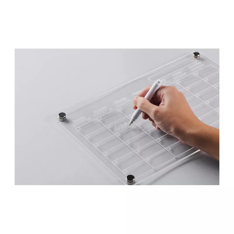 Planer miesięczny akrylowy magnetyczny A4 PLANIT - Przezroczysty (MO2886-22)