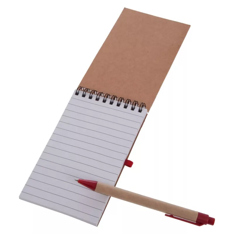 Notatnik ok. A6 z długopisem | Chapman - czerwony (V2335-05)