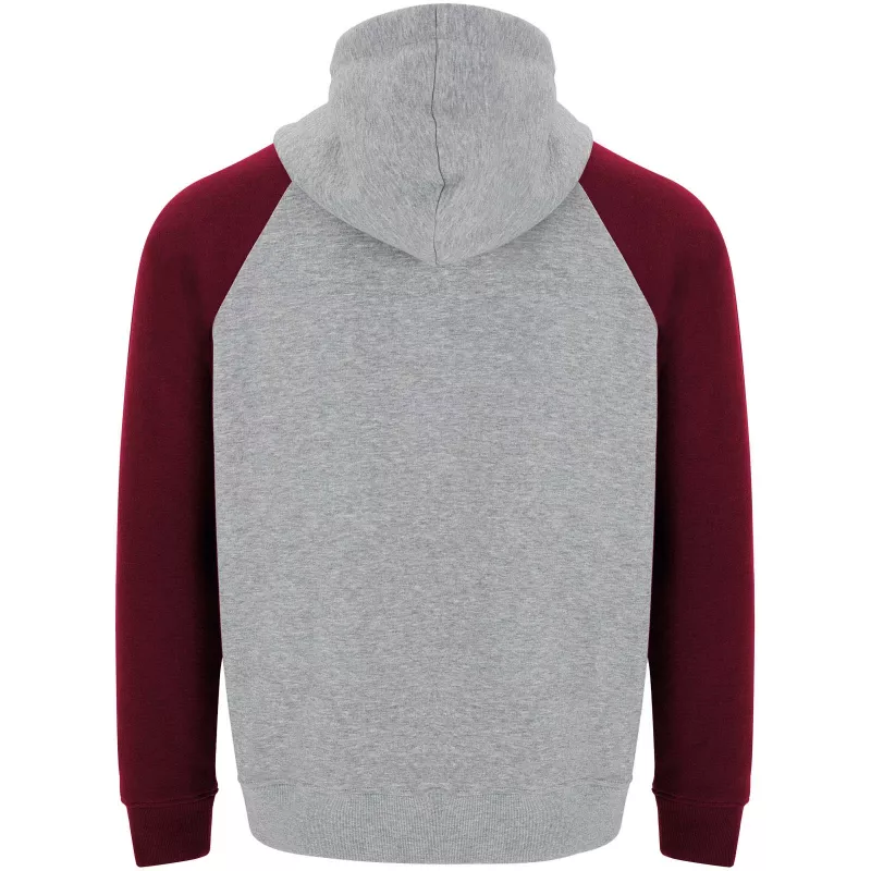 Badet dwukolorowa bluza z kapturem unisex - Garnet-Szary melanż (R1058-GARNET-H_GREY)