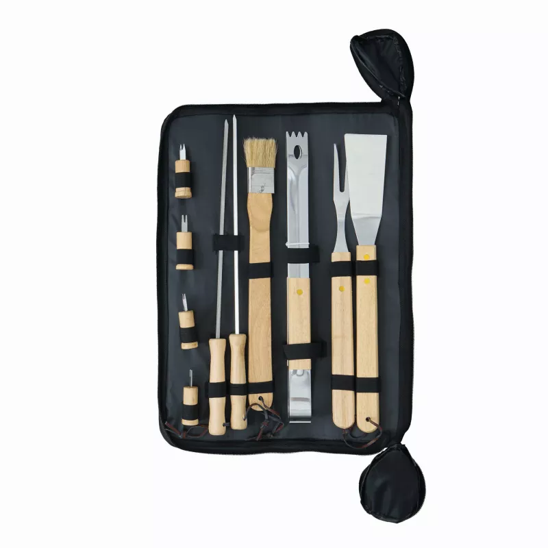 Przybory do grillowania FRIED - czarny, drewniano (56-0604015)