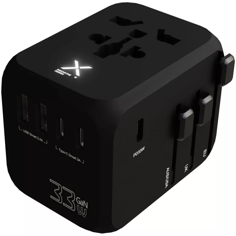 SCX.design T16 uniwersalny adapter podróżny - Czarny (2PX17390)