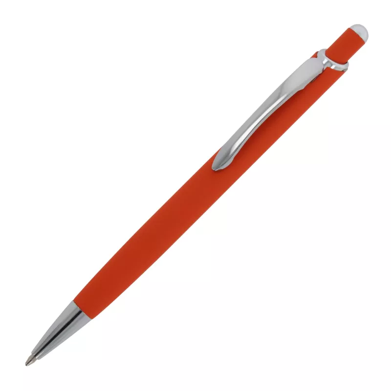 Długopis metalowy gumowany z touch penem Monaco - pomarańczowy (LT87780-N0026)