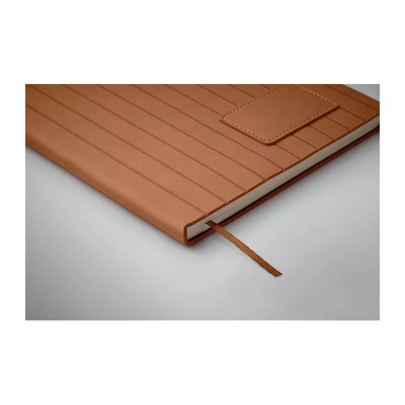 Notes A5 w okładce z PU 80 kartek w linię TINTRAY - Brazowy (MO2663-01)