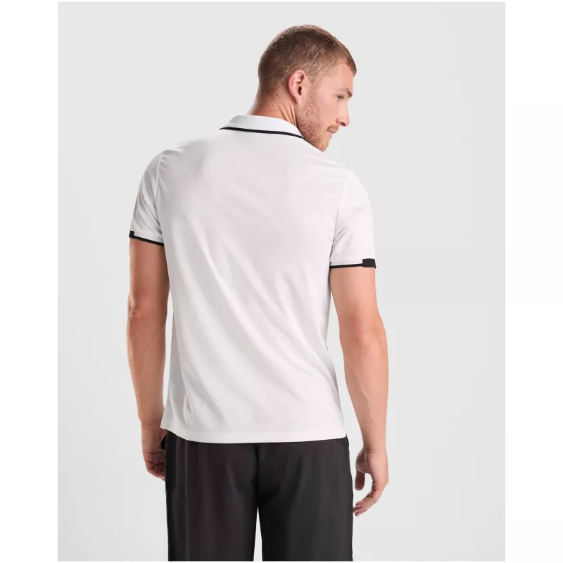 Tamil sportowa koszulka damska polo z krótkim rękawem - Biały-Czarny (R0409-BLACK-WHITE)