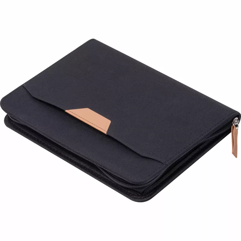 Teczka na dokumenty A5 z RPET z notatnikiem SHANNON - czarny (2543203)