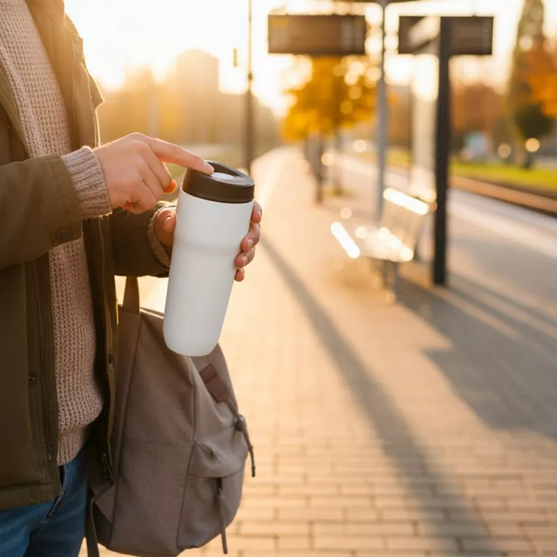 Kubek termiczny 400 ml Air Gifts | Niram - czarny (VA095-03)