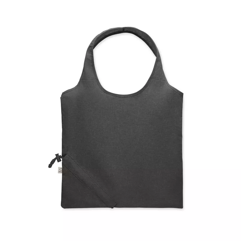 Torba składana z recyklingu 140 g/m² CARRIE COLOUR - Czarny (MO2487-03)