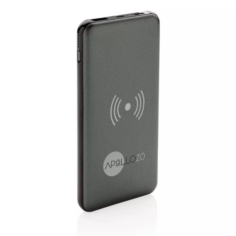 Bezprzewodowy power bank 10000 mAh z PD - szary (P322.142)