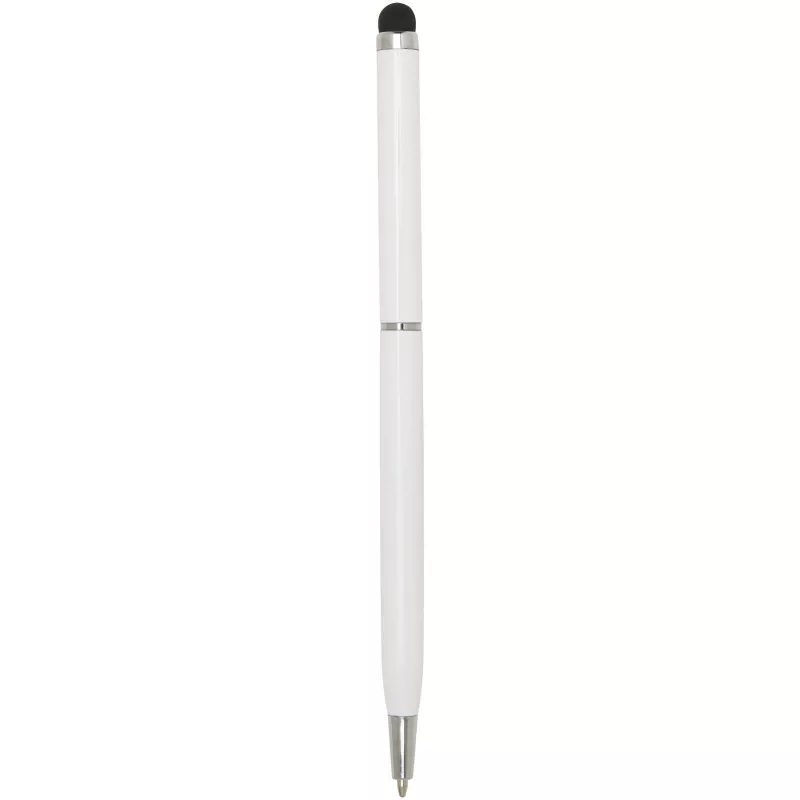 Ore aluminium ballpoint pen with stylus - Biały (10625601)