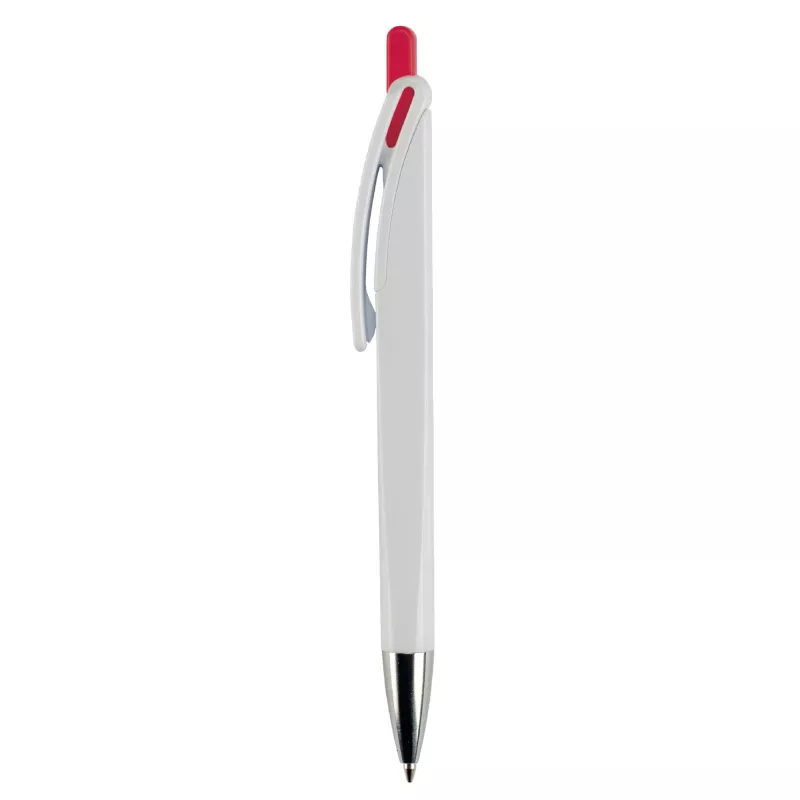 Długopis RIva w mocnym kolorze - biało / czerwony (LT80835-N0121)