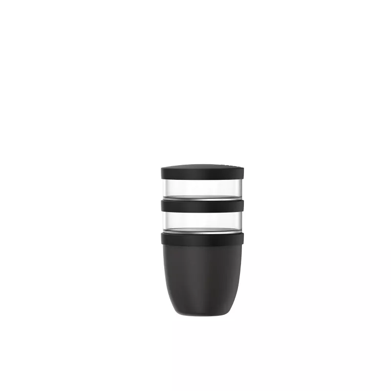 Mepal Ellipse 3-częściowy izolowany pojemnik na lunch o pojemności 500 ml + 2 x 200 ml - Czarny (11314390)