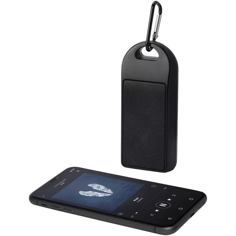 Omni głośnik Bluetooth® IPX4 o mocy 3 W z tworzyw sztucznych pochodzących z recyklingu z certyfikatem RCS - Czarny (12433390)