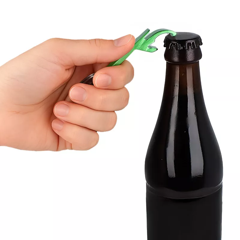 Brelok z otwieraczem do butelek - zielony (LT93104-N0031)