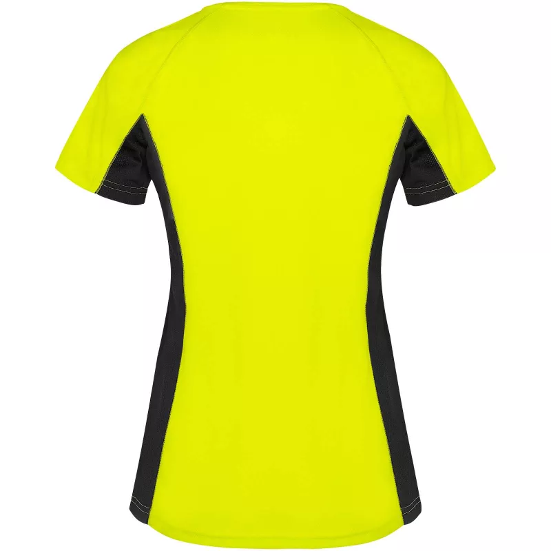 Shanghai sportowa koszulka damska z krótkim rękawem - Czarny-Fluor Yellow (R6648-BLACK-FLYELLOW)