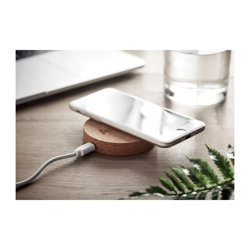 Ładowarka bezprzewodowa z korka 10W KOKE - Bezowy (MO6399-13)