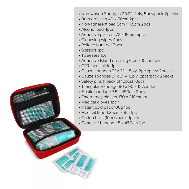 40-elementowa Apteczka pierwszej pomocy Andes - czerwony (LT90315-N0021)