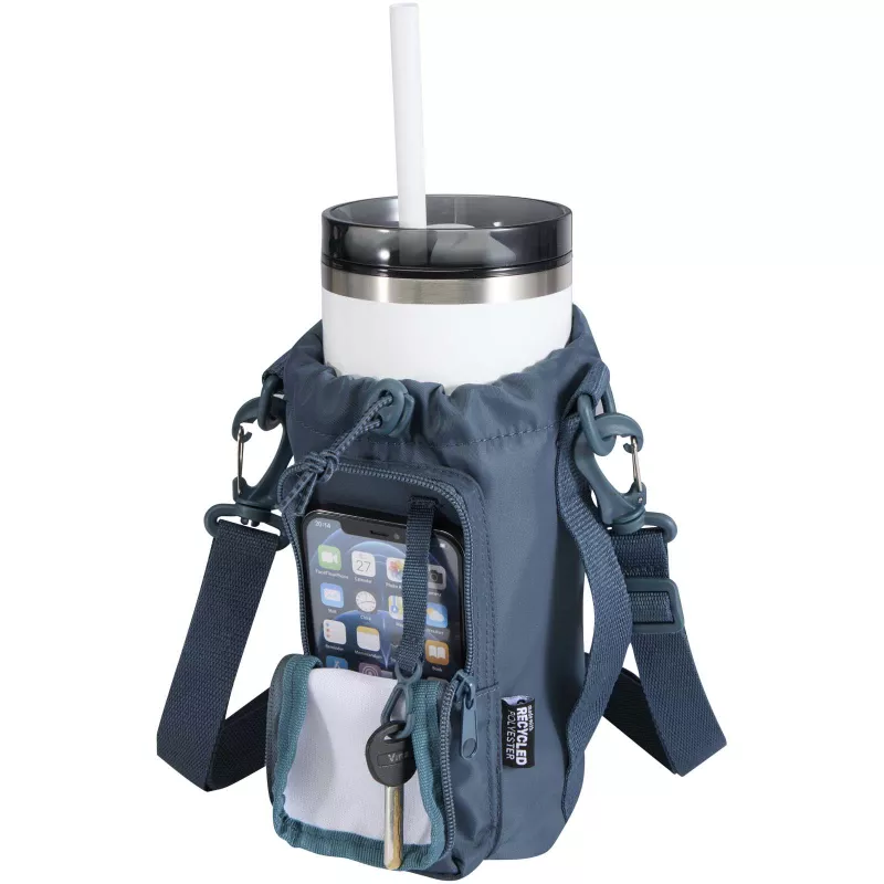 Trip Aware™, torba na butelki wykonana z materiałów z recyklingu, 2 l - Hale Blue (12076555)