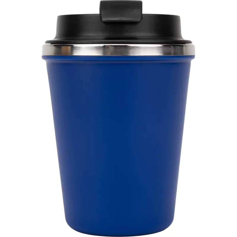 Kubek termiczny 350 ml z powłoką z recyklingu METODY - granatowy (8496244)