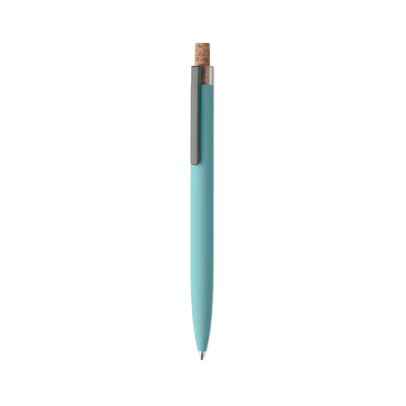 Długopis z korkowym przyciskiem BERGAMO + - Baby Blue (MO2652-66)