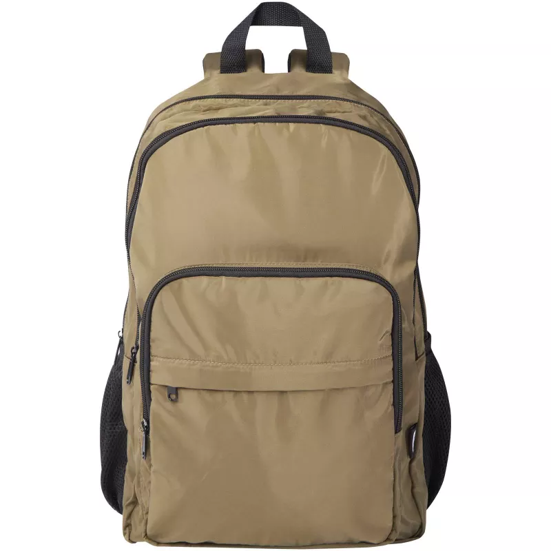 Trend Plus plecak na laptopa o przekątnej 15-cali o pojemności 20 l wykonany z materiałów z recyklingu z certyfikatem GRS - Leśny zielony (13008664)