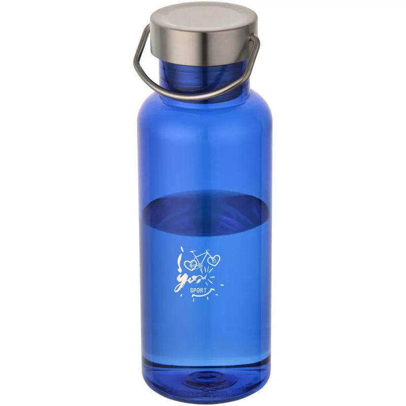 Thor - bidon na wodę wykonany z recyklingowanego tworzywa RPET certyfikowanego standardem RCS, pojemność 600 ml  - Błękit królewski (10095853)