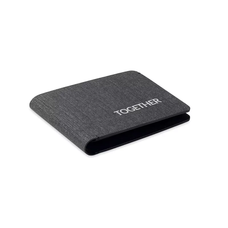 Portfel z lokalizatorem Find My z PU WALL - Czarny (MO2697-03)