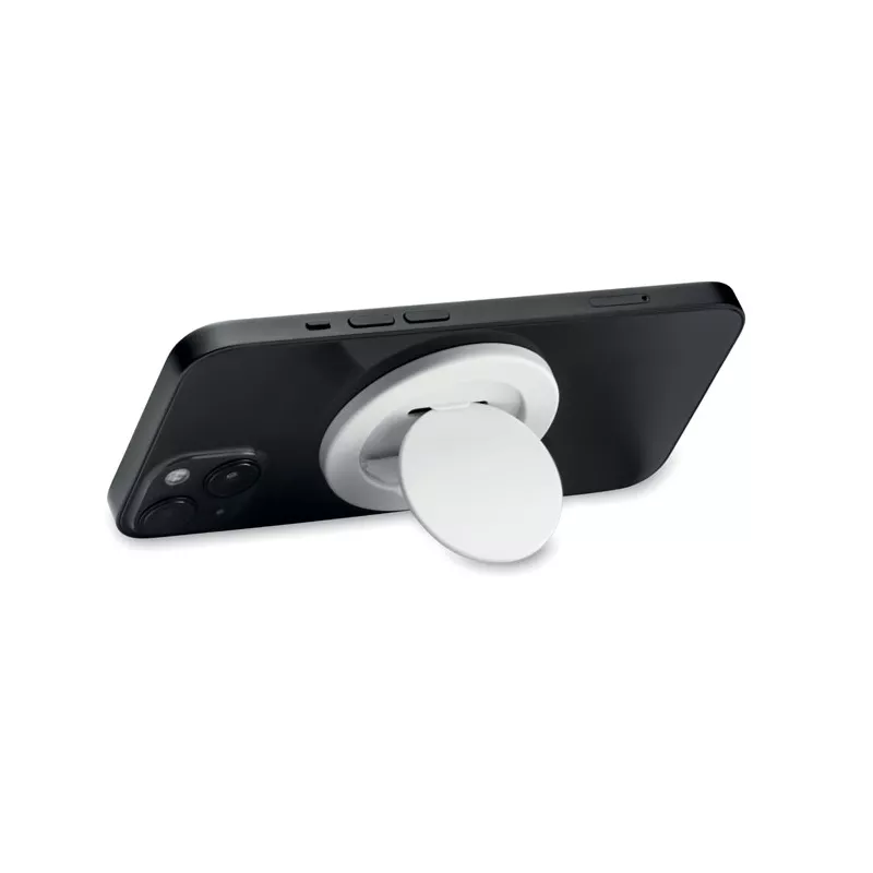 Uchwyt magnetyczny na telefon z ABS z recyklingu ABLE - Bialy (MO2556-06)