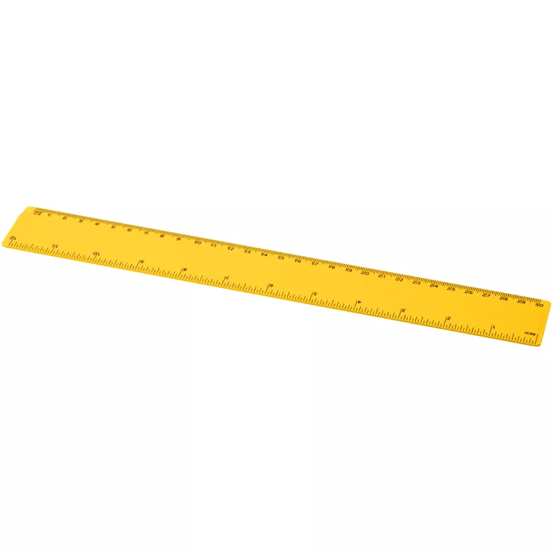 Refari linijka z tworzywa sztucznego pochodzącego z recyklingu o długości 30 cm - Żółty (21046811)