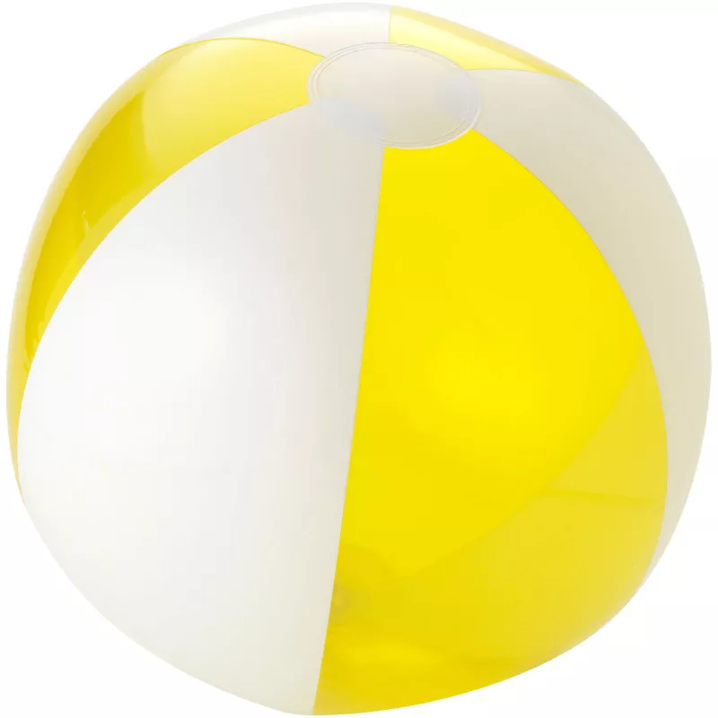 Solidna, przezroczysta piłka plażowa Bondi - Biały-Żółty (19538622)
