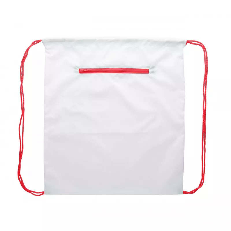 CreaDraw Zip personalizowany worek ze sznurkami, 34 x 38 cm - czerwony (AP718540-05)