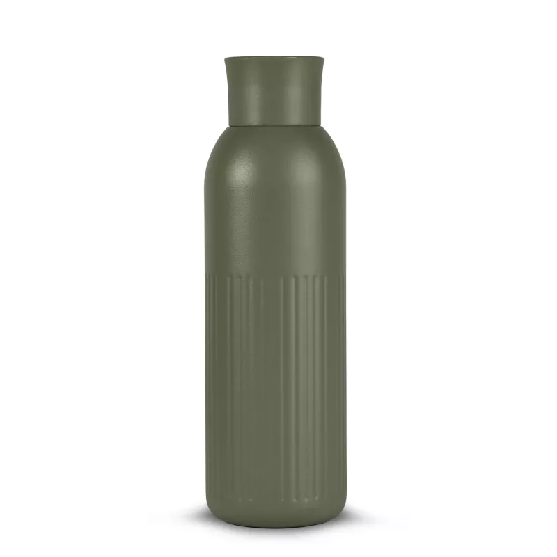 Sagaform Tekla Push stalowa butelka z zakrętką (z recyklingu) 500 ml - Dried Green (LT52134-N0049)