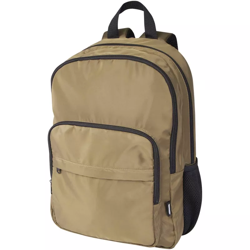 Trend Plus plecak na laptopa o przekątnej 15-cali o pojemności 20 l wykonany z materiałów z recyklingu z certyfikatem GRS - Leśny zielony (13008664)