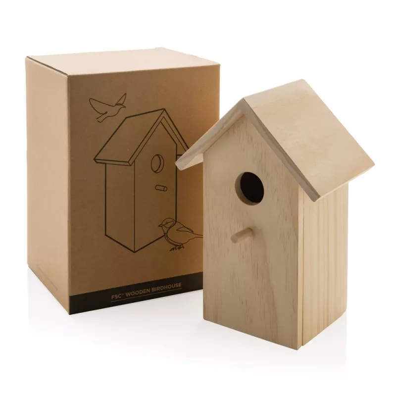 Drewniany domek dla ptaków - brązowy (P416.749)
