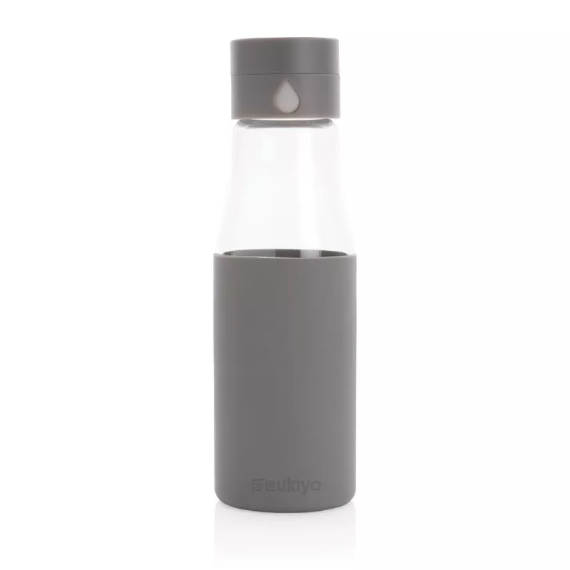 Szklana butelka 650 ml Ukiyo, monitorująca ilość wypitej wody - szary (P436.722)