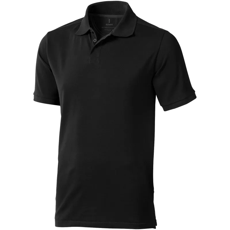 Męskie polo Calgary z krótkim rękawem - Czarny (38080-BLACK)