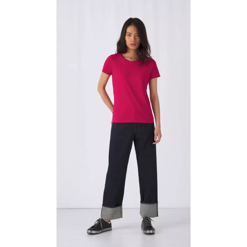 Damska koszulka reklamowa 185 g/m² B&C #E190 / WOMEN - Apricot (220) (TW04T/E190-APRICOT)