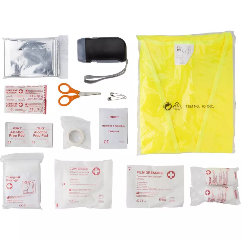 Apteczka samochodowa w pokrowcu, 40 el. - czerwony (V8712-05)