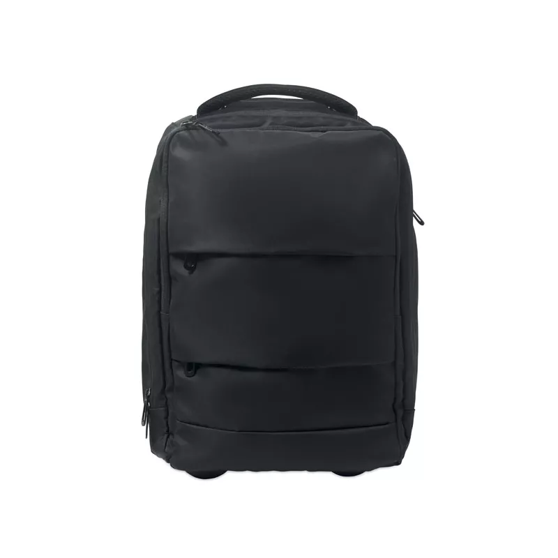 Plecak na kółkach na laptop 15" z RPET MAGNATE - Czarny (MO2985-03)
