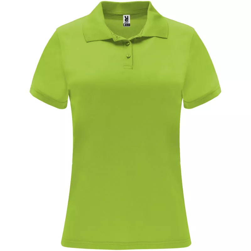 Damska sportowa koszulka polo z poliestru 150 g/m² ROLY MONZHA WOMAN 0410 - Lime / Green Lime (R0410-LMGRLIME)