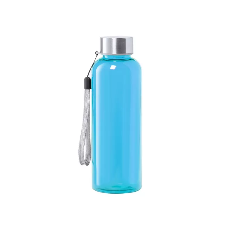 Butelka szklana z zakrętką ze stali nierdzewnej 500 ml - błękitny (V0983-23)
