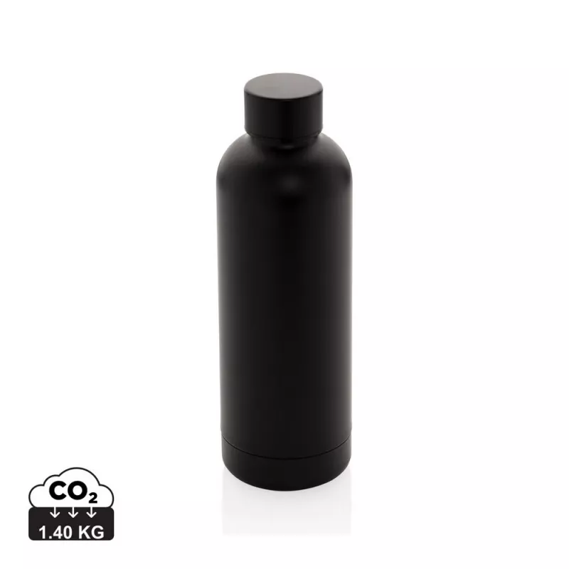 Butelka termiczna 500 ml, stal nierdzewna z recyklingu - czarny (P435.701)