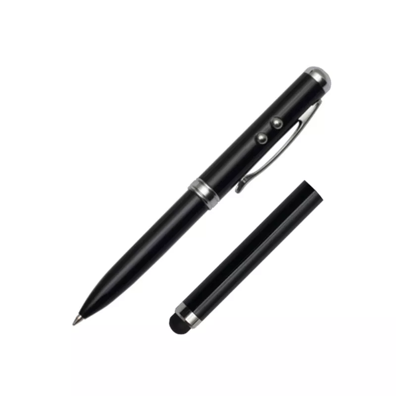 Długopis ze wskaźnikiem laserowym Supreme – 4 w 1 - czarny (R35423.02.O)
