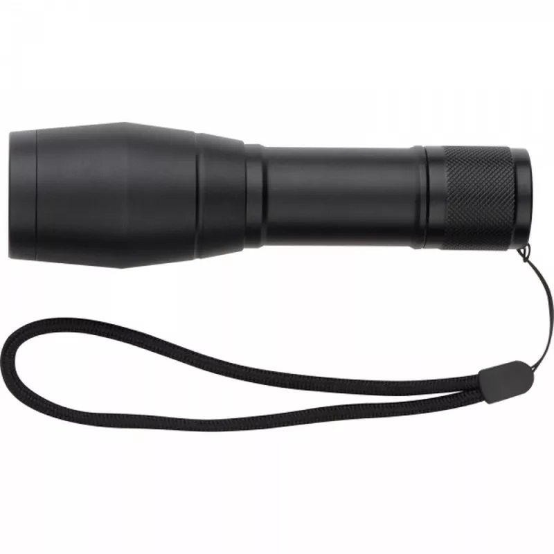 Latarka LED aluminiowa DAVID - czarny (8118503)