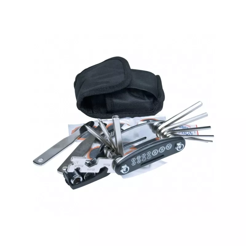 Zestaw narzędzi do naprawy usterek rowerowych - czarny (800103)